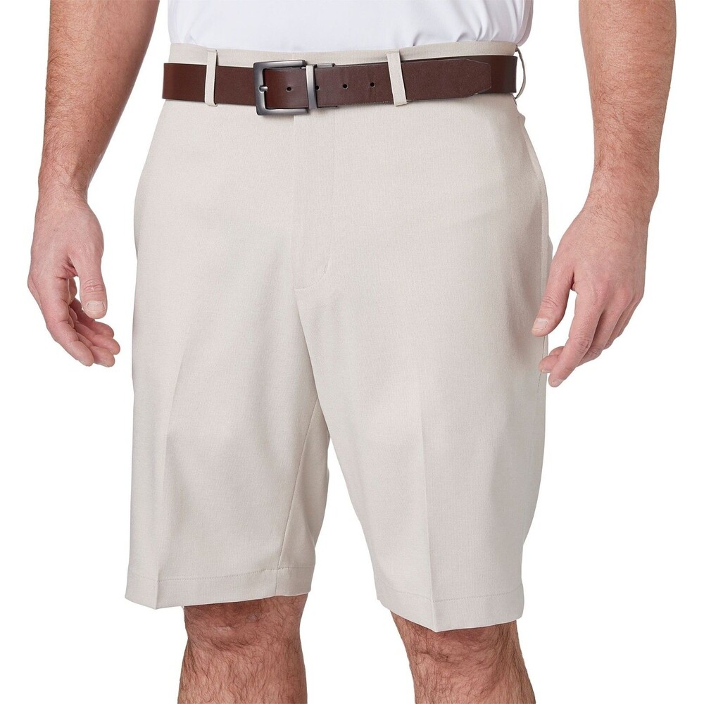 Walter Hagan Golf Shorts Mens 36 Light Khaki Essentials Oxford Lightweight NEW